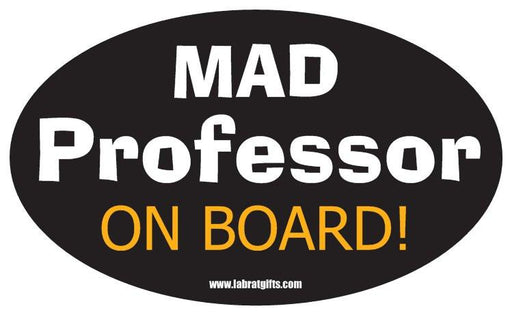 "Mad Professor on Board" - Oval Sticker Default Title - LabRatGifts