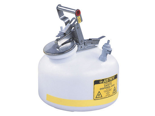 Quick-Disconnect Disposal Safety Can, polypropylene fittings for 3/8" tubing, 2 gal., polyethylene