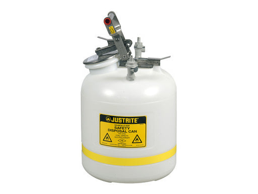 Quick-Disconnect Disposal Safety Can, polypropylene fittings for 3/8" tubing, 5 gal., polyethylene