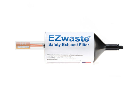 EZwaste® 110 Safety Chemical Exhaust Filter, with Indicator,¼-28 Thread, 25/CS