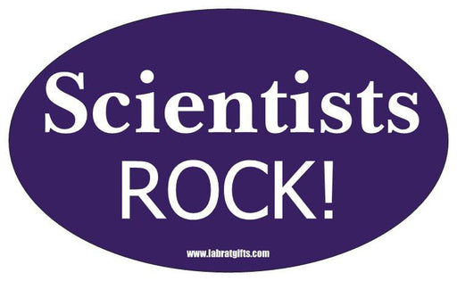 "Scientists Rock" - Oval Sticker Default Title - LabRatGifts