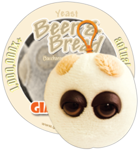 Beer & Bread (Saccharomyces Cerevisiae) - GIANTmicrobes® Keychain  - LabRatGifts