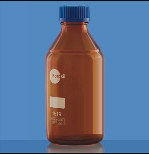 Borosil® Amber Reagent Glass Bottle with GL45 Screw Cap 2/CS - 3L