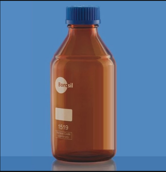 Borosil® Amber Reagent Glass Bottle with GL45 Screw Cap 2/CS - 3L | 1519031