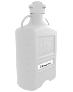 Brewtainers Polypropylene 40L (13.05 Gal Max) Homebrew Yeast Container with leakproof Tight Sealed 120mm Cap